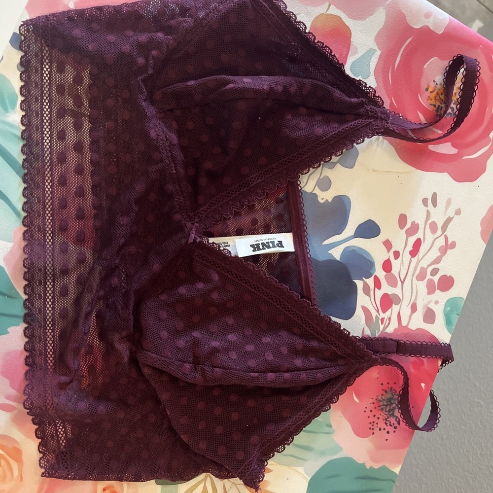 PINK Victoria Secret Bralette XL Plum Purple
